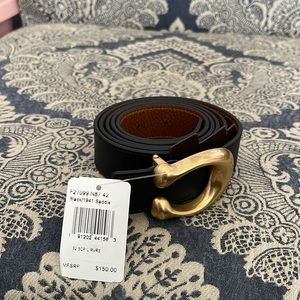 Black Coach reversible belt with Brass C  New